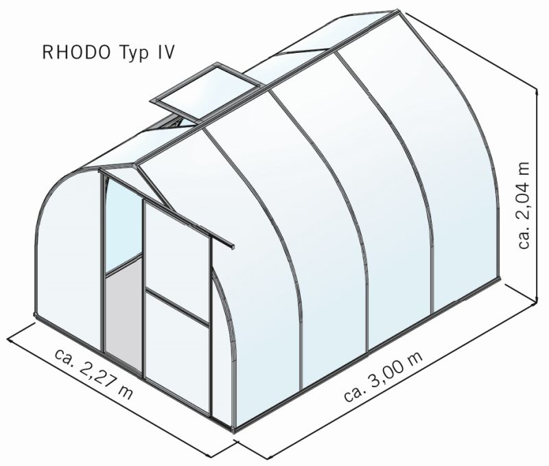 Gewächshaus Rhodo IV - pressblank