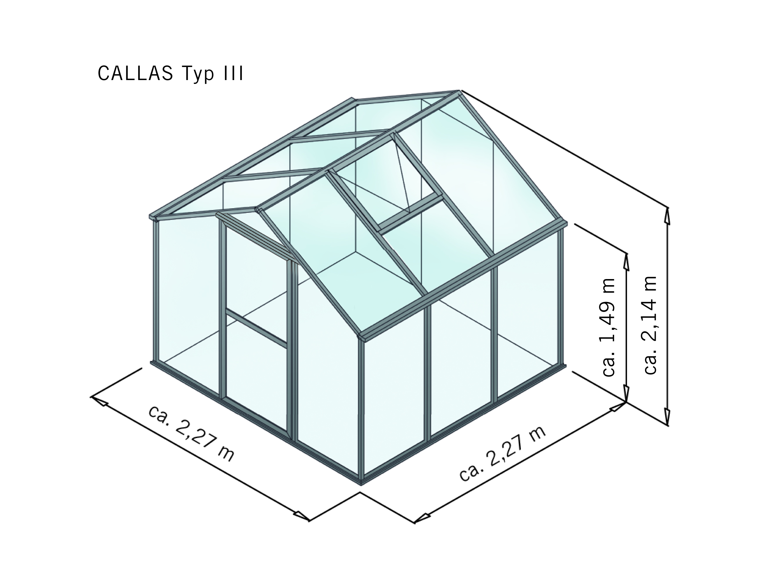 Gewächshaus Callas III - pressblank