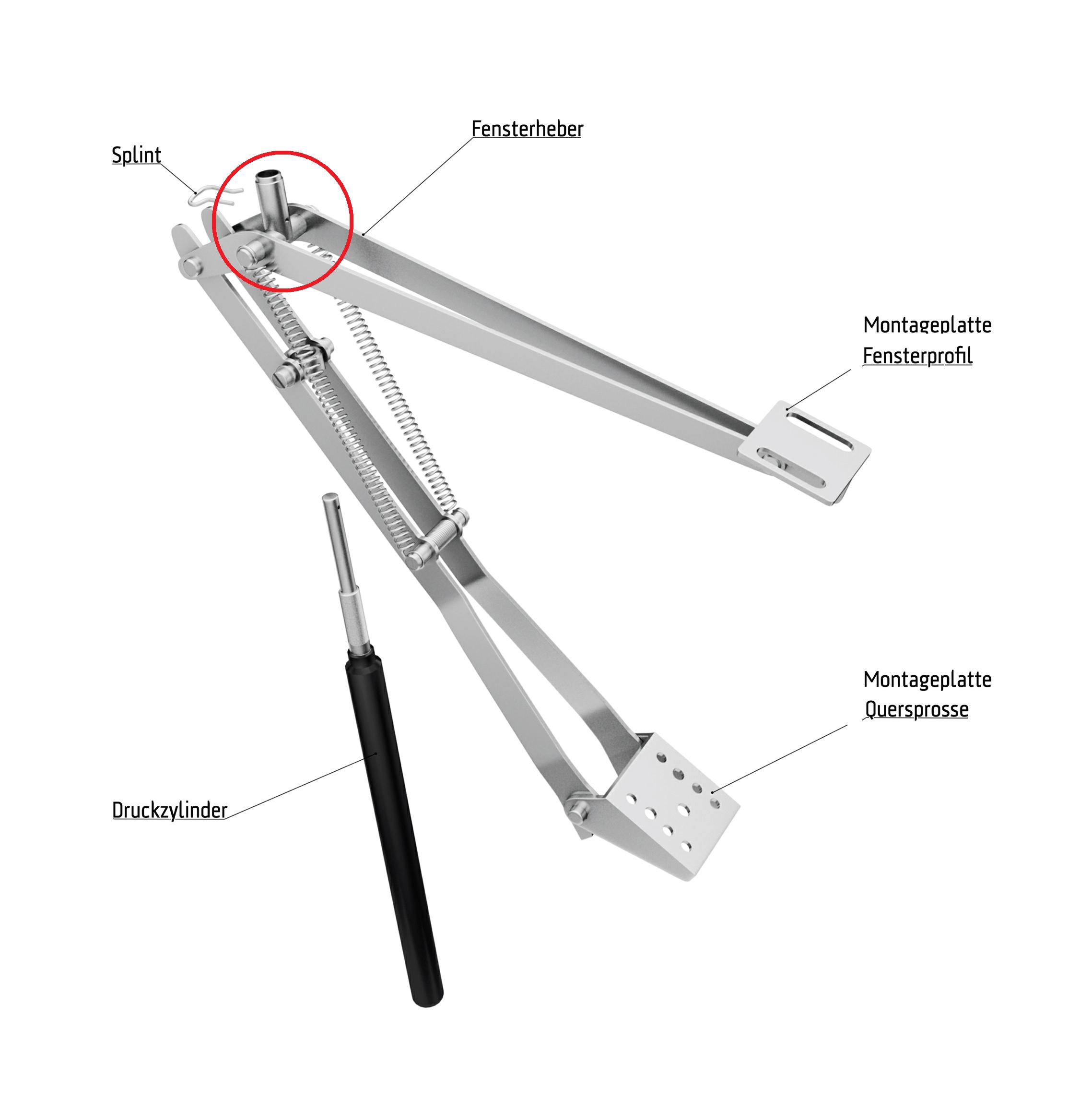 T-Stück für automatischen Fensterheber