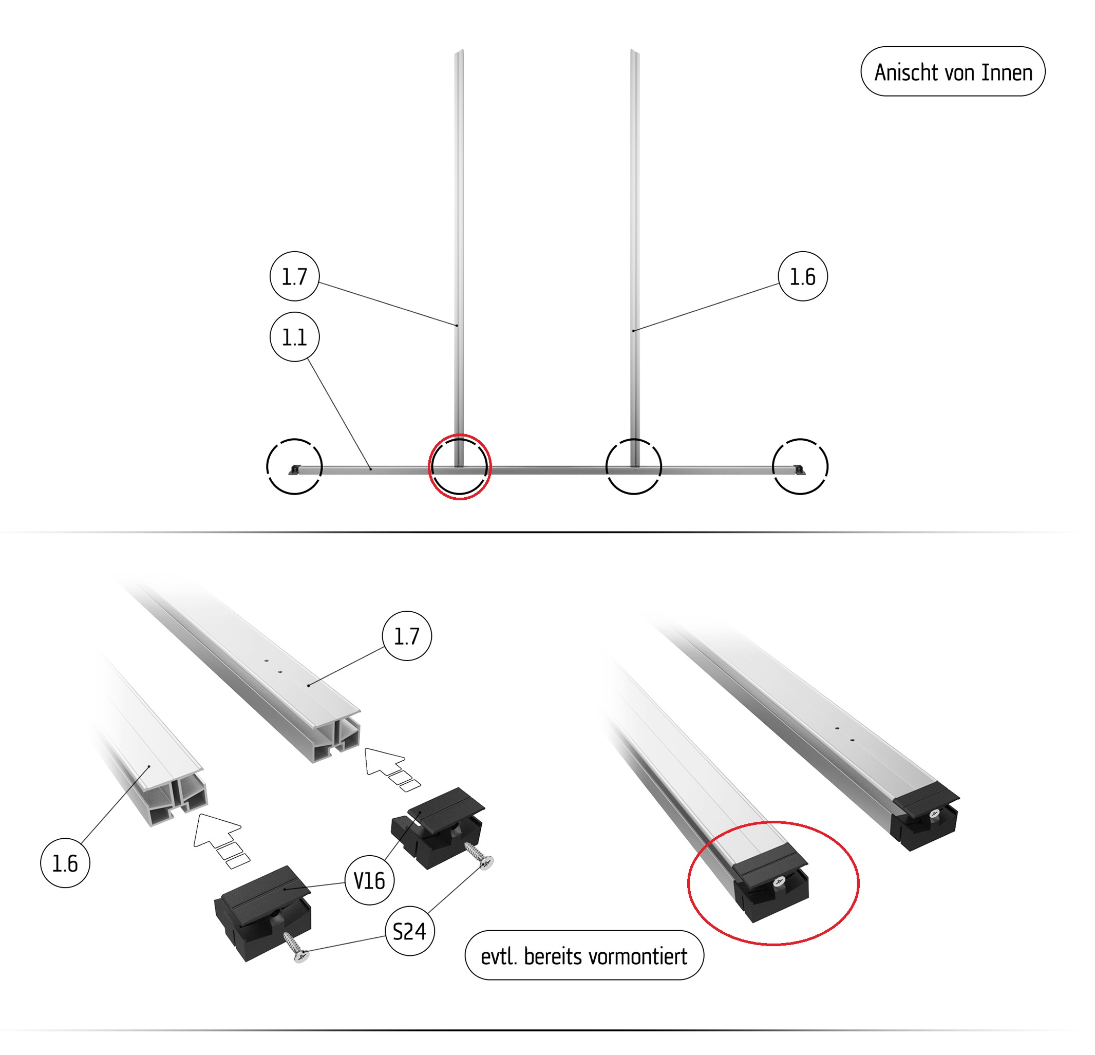 Kunststoff-Gleiter für 10-mm-Modelle