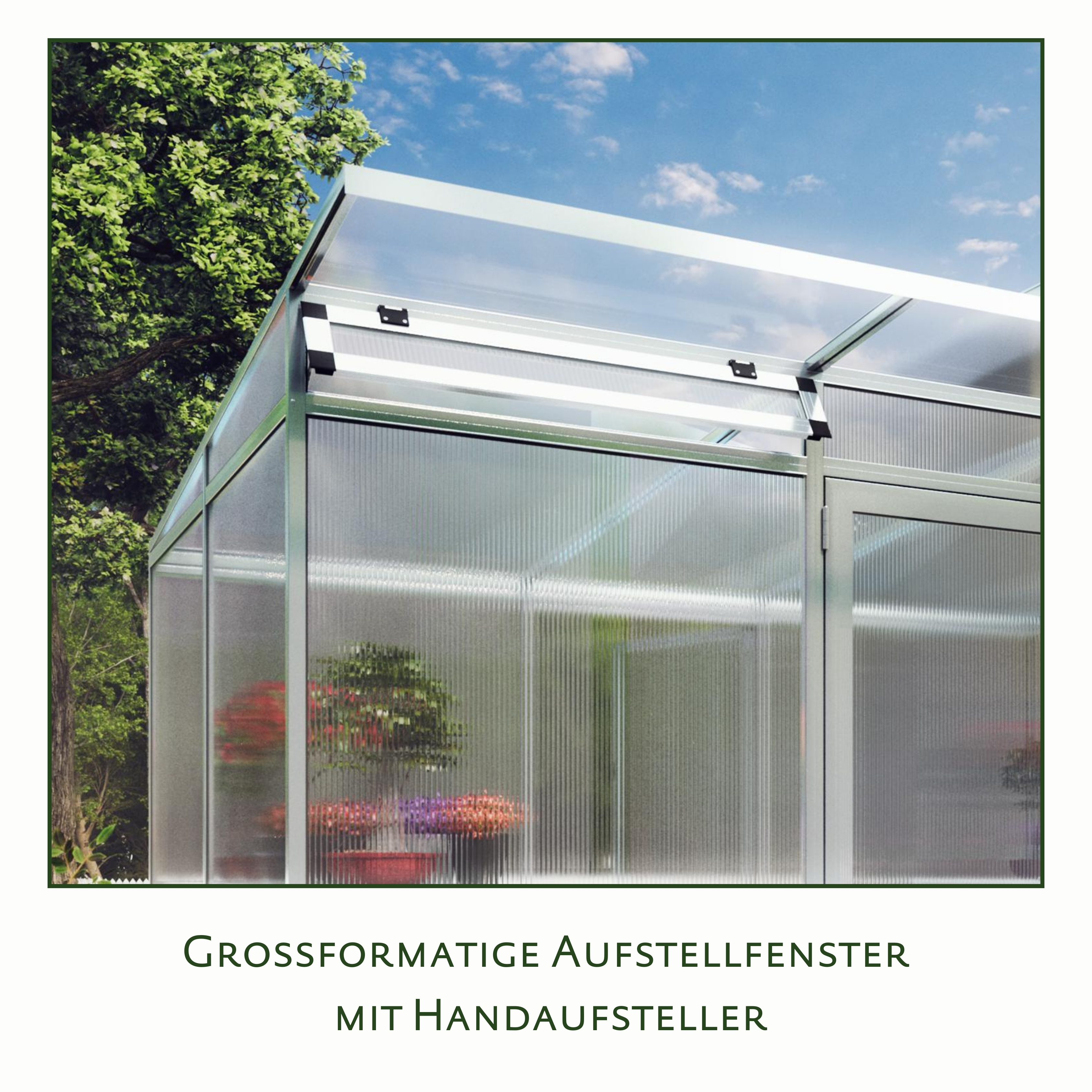 Gewächshaus Botanica Design Typ 2 - anthrazit-grau