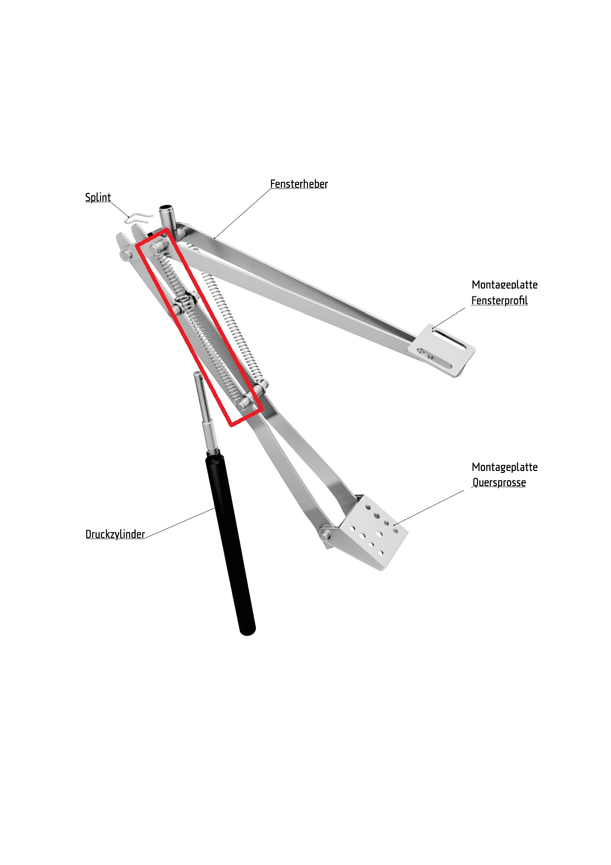 Ersatzfeder für automatischen Fensterheber (einzeln)