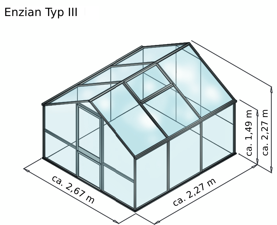 Gewächshaus Enzian III - pressblank