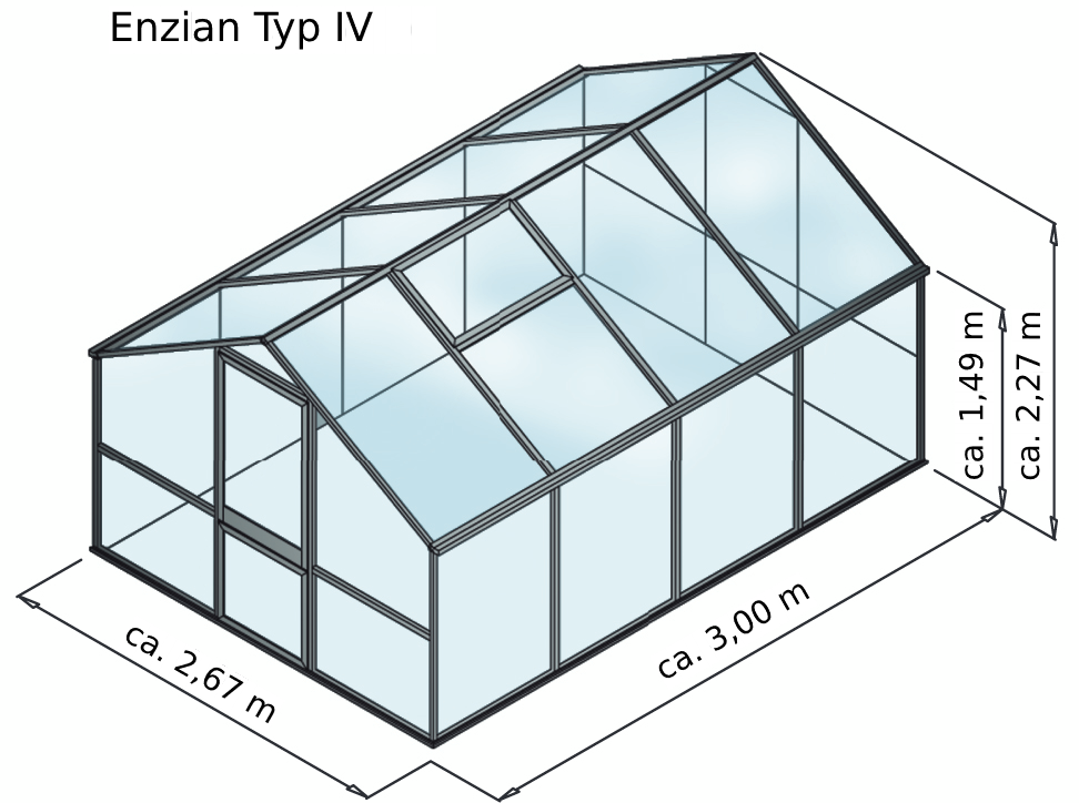 Gewächshaus Enzian IV - pressblank